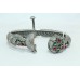 925 Sterling Silver Women Tribal jewelry Bangle Bracelet Cuff 36.88 Gr Stones